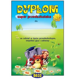 Dyplom super przedszkolaka B632