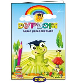 Dyplom super przedszkolaka żabka C07P17
