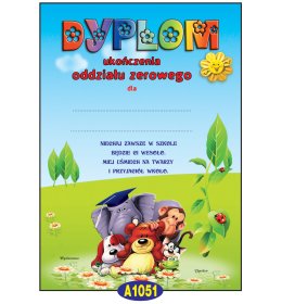 Dyplom ukończenia oddziału zerowego A1051