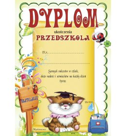 Dyplom ukończenia przedszkola A1153