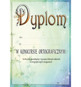 Dyplom  konkurs ortograficzny A876