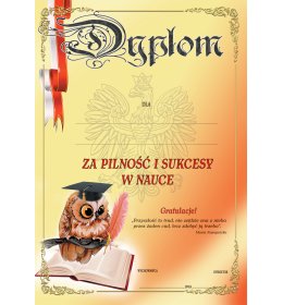 Dyplom za pilność A262