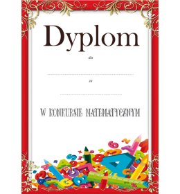 Dyplom konkurs matematyczny A1110