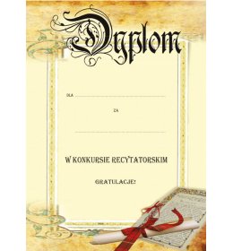 Dyplom konkurs recytatorski A04