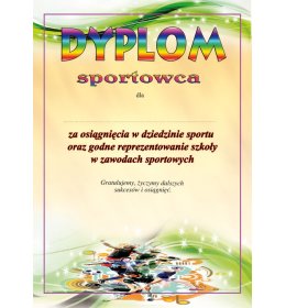 Dyplom sportowca A584