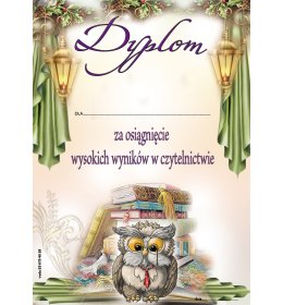 Dyplom za czytelnictwo A686