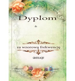 Dyplom za frekwencję A790