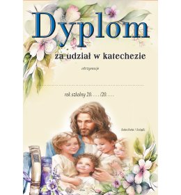 Dyplom za udział w katechezie b838