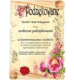 Podziękowanie A1092