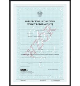 0043 świadectwo ukończenia szkoły podstawowej MEN-I/10/1