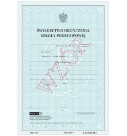 0057 świadectwo ukończenia szkoły podstawowej MEN-I/8/1
