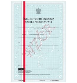 0058 świadectwo ukończenia szkoły podstawowej z wyróżnieniem MEN-I/9-w/1