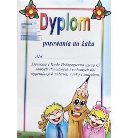 Dyplom pasowania na żaka B314OLD