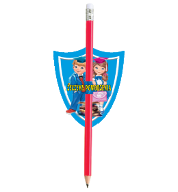 Ołówek z tarczą Życzymy Powodzenia BIL934