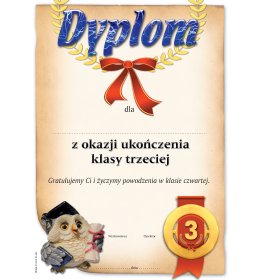 Dyplom ukończenia 3 klasy A783