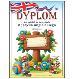 Dyplom za udział w zajęciach z języka angielskiego B55