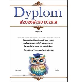 Dyplom wzorowego ucznia A155
