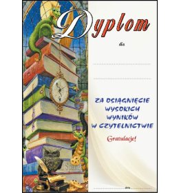 Dyplom za czytelnictwo A737