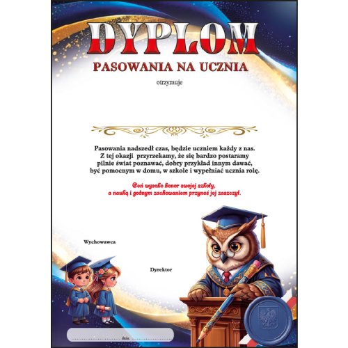 Dyplom pasowania na ucznia A25