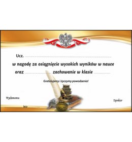 Dedykacja do nagrody książkowej J68