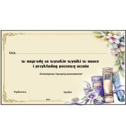 Dedykacja do nagrody książkowej J202