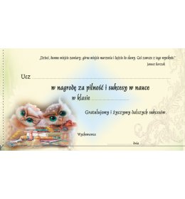 Dedykacja do nagrody książkowej J39