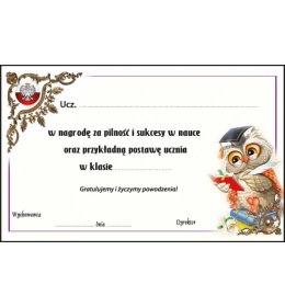 Dedykacja do nagrody książkowej J80