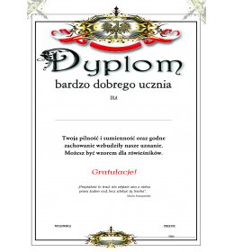 Dyplom bardzo dobrego ucznia A1079