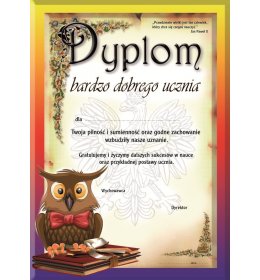 Dyplom bardzo dobrego ucznia A972