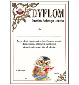 Dyplom bardzo dobrego ucznia A268