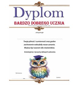Dyplom bardzo dobrego ucznia A992