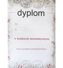 Dyplom konkurs matematyczny A702OLD