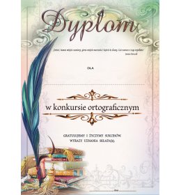 Dyplom  konkurs ortograficzny A930