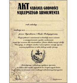 Dyplom najlepszego absolwenta A324