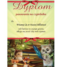 Dyplom pasowania na czytelnika B605