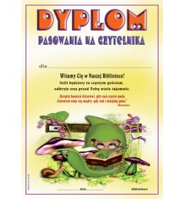 Dyplom pasowania na czytelnika B854