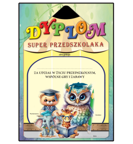 Dyplom super przedszkolaka B606