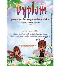 Dyplom pasowania na przedszkolaka B10