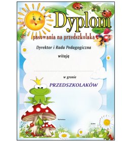 Dyplom pasowania na przedszkolaka B06
