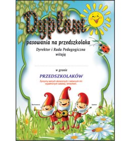 Dyplom pasowania na przedszkolaka B122