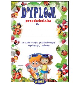Dyplom przedszkolaka A1057