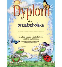 Dyplom przedszkolaka A142