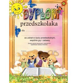 Dyplom przedszkolaka A722