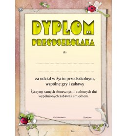 Dyplom przedszkolaka A798