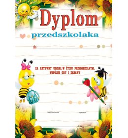 Dyplom przedszkolaka B516