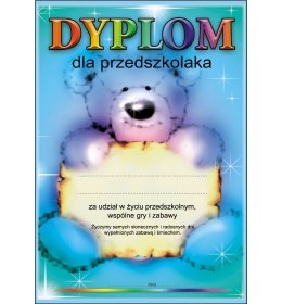 Dyplom przedszkolaka B56