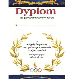 Dyplom sportowca A1023