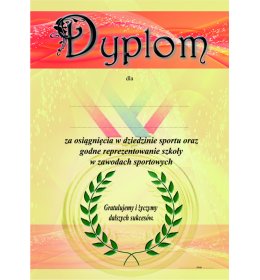 Dyplom sportowca A1146