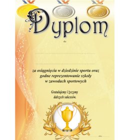 Dyplom sportowca A1149