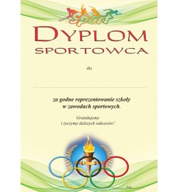 Dyplom sportowca A305